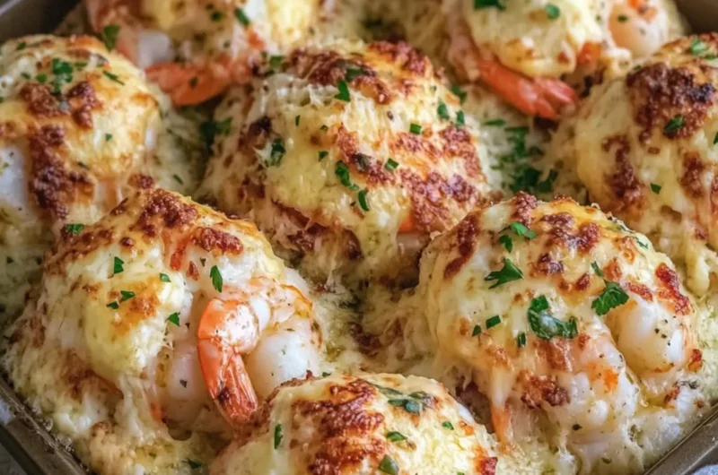Cheesy Garlic Butter Crab and Shrimp Bombs