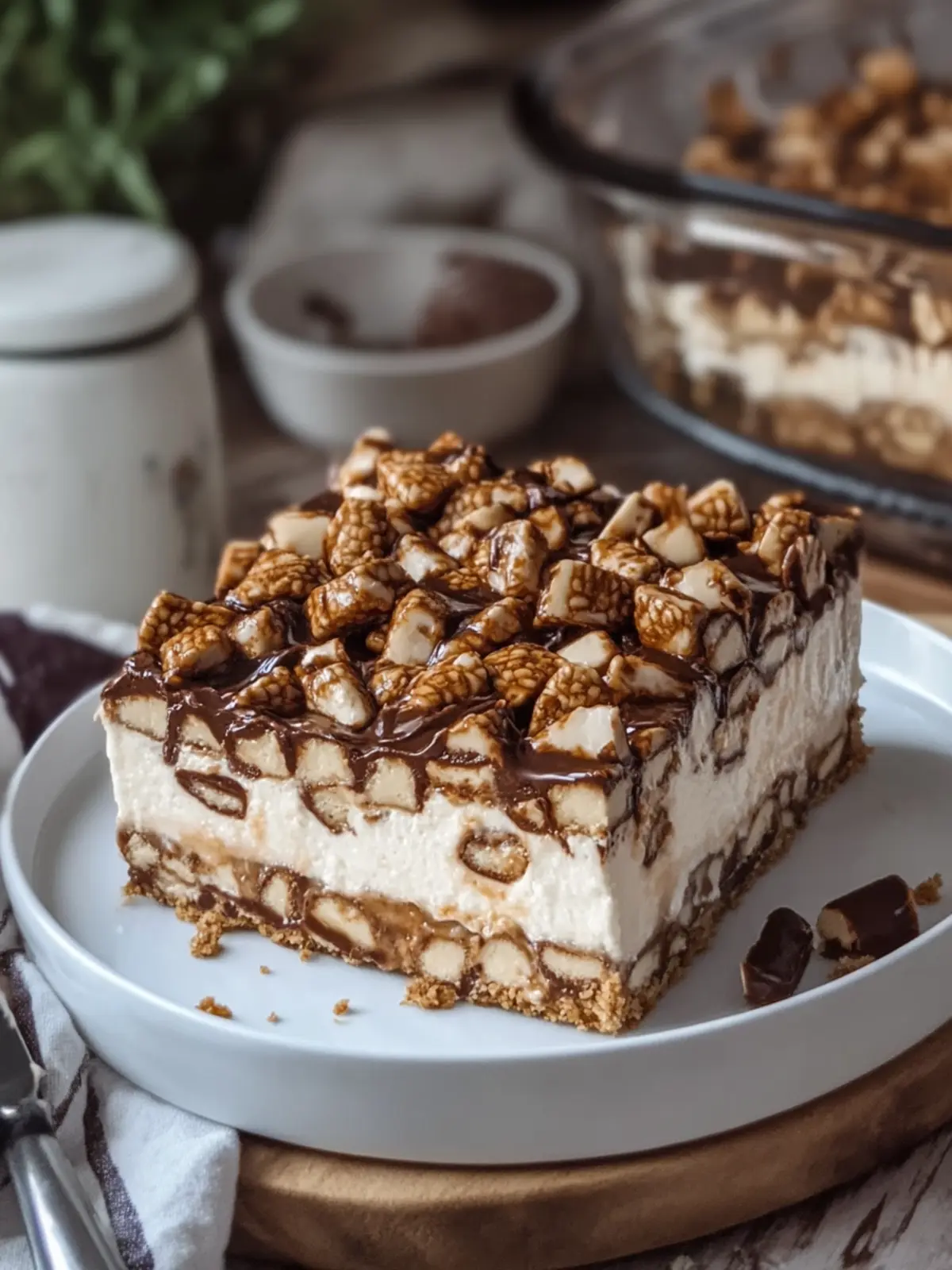 Indulge in No-Bake Snickers Cheesecake Bars Bliss 5 No-Bake Snickers Cheesecake Bars