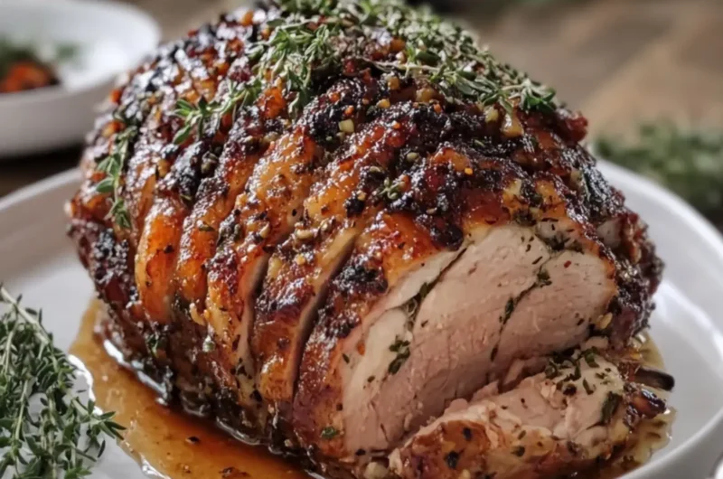 Honey Garlic Herb Glazed Pork Roast
