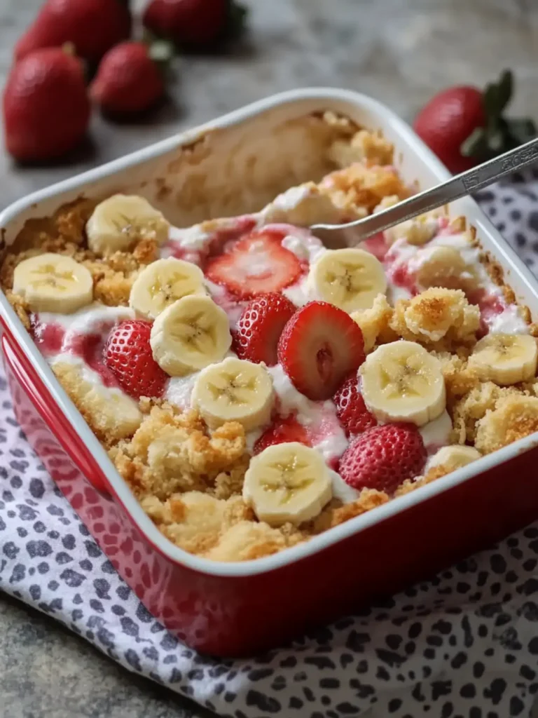Strawberry Banana Pudding Dream Casserole You'll Adore 4 Strawberry Banana Pudding Dream Casserole