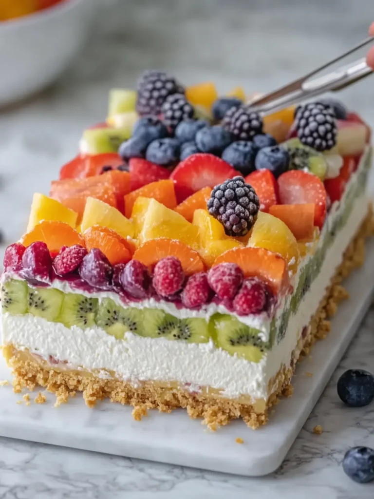 Deliciously Easy Rainbow Fruit Cheesecake Lasagna Recipe 4 Rainbow Fruit Cheesecake Lasagna