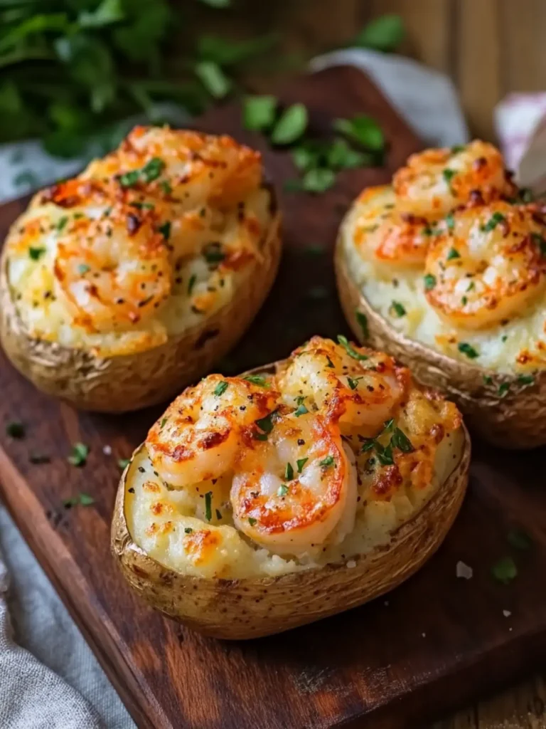 Seafood Shrimp Stuffed Baked Potatoes