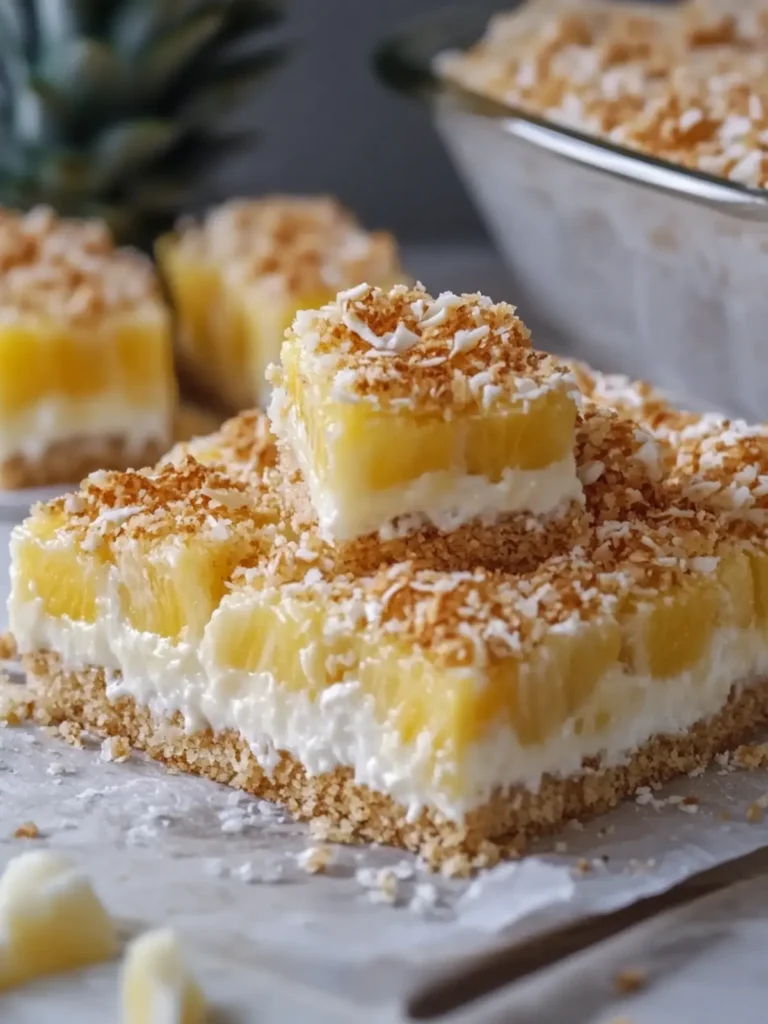 Pineapple Coconut Crunch Bars