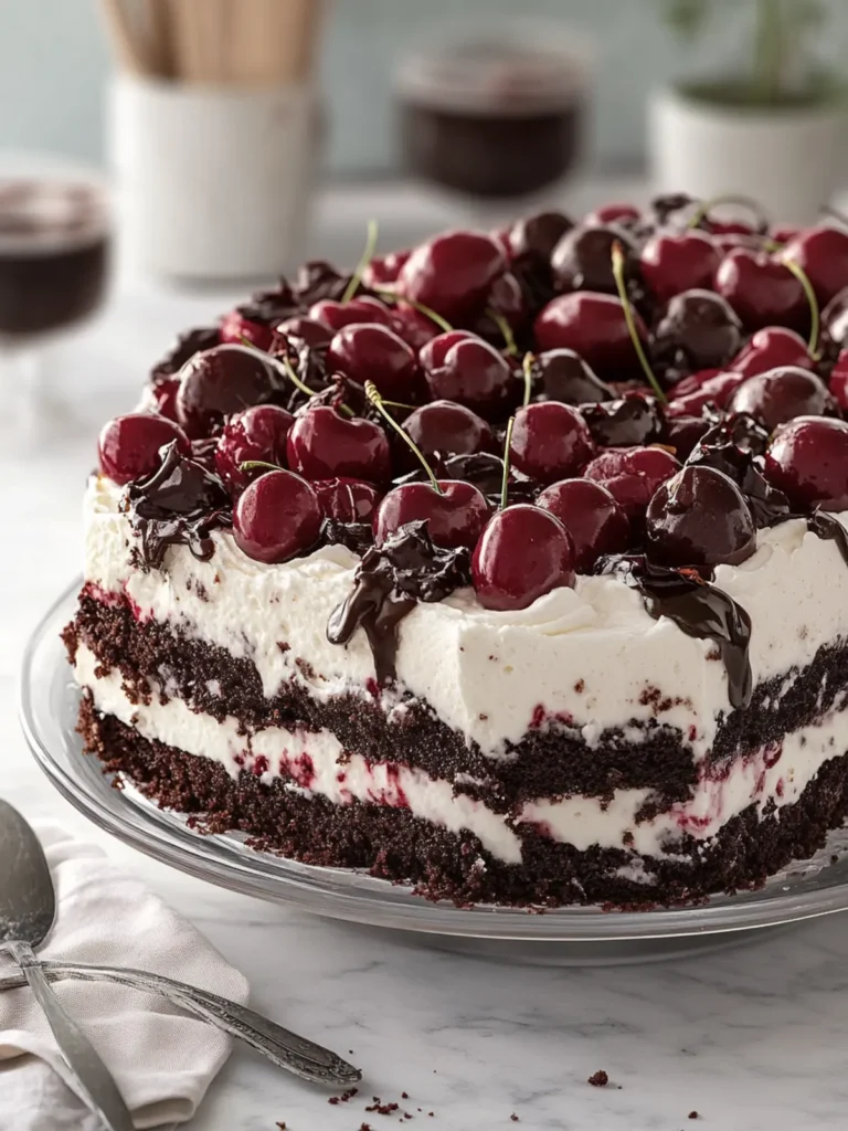Chocolate Cherry Icebox Cake: A No-Bake Dream Dessert 2 Chocolate Cherry Icebox Cake
