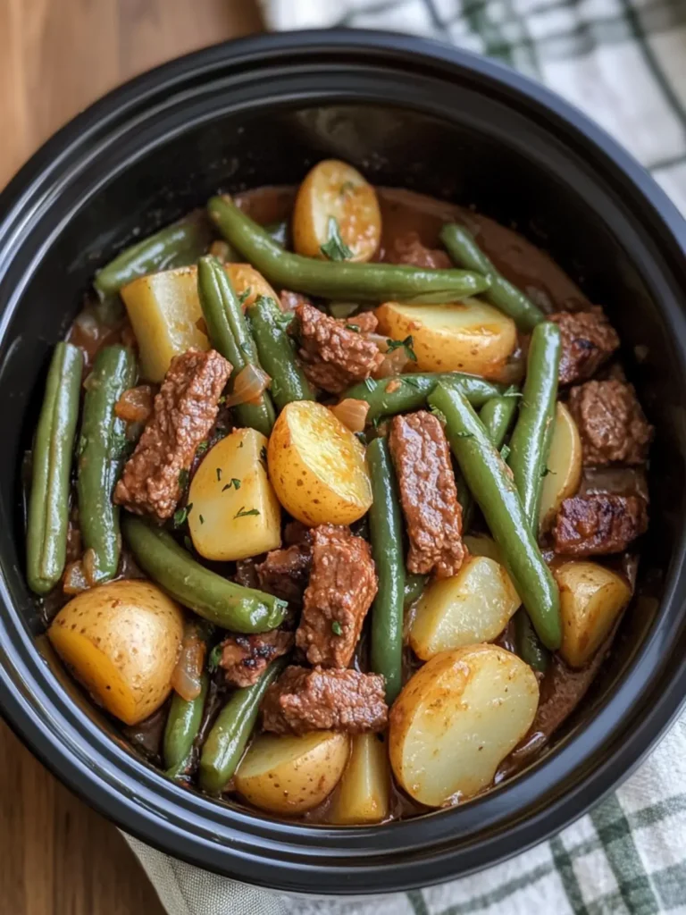 Crockpot Beef Smokies Potatoes and Green Beans for Cozy Nights 3 Crockpot Beef Smokies Potatoes and Green Beans