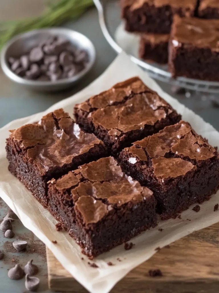 Fudgy Triple Chocolate Brownies