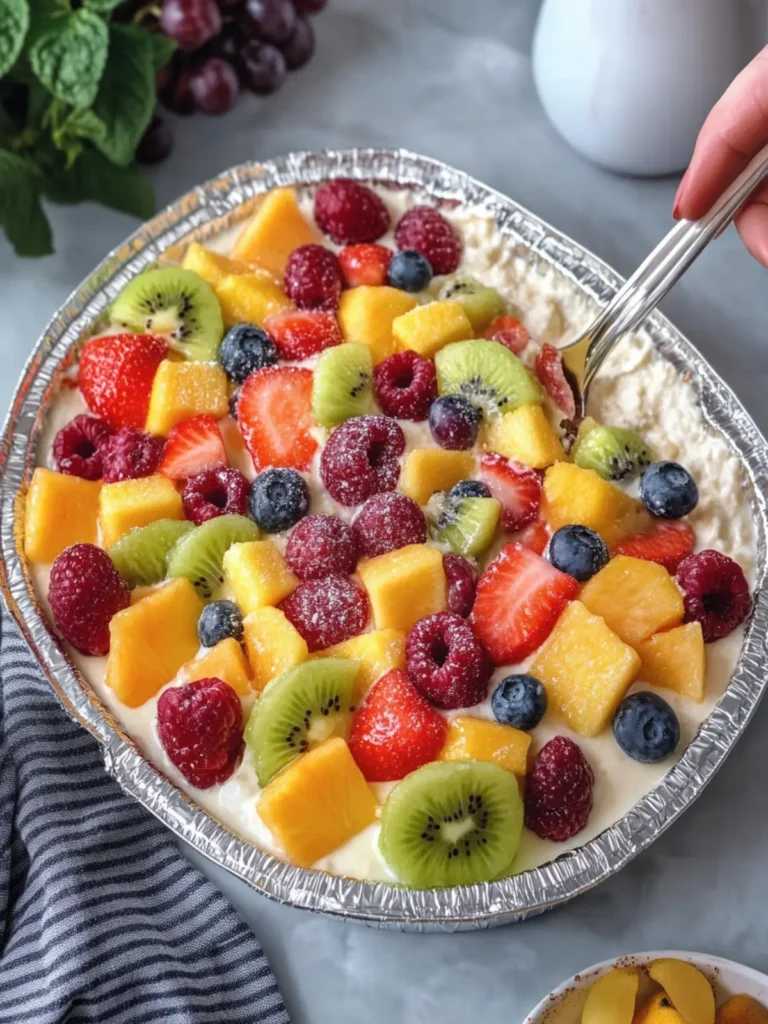 Cheesecake Fruit Salad in Tin Foil Tray: Easy & Delicious Delight 4 Cheesecake Fruit Salad in Tin Foil Tray