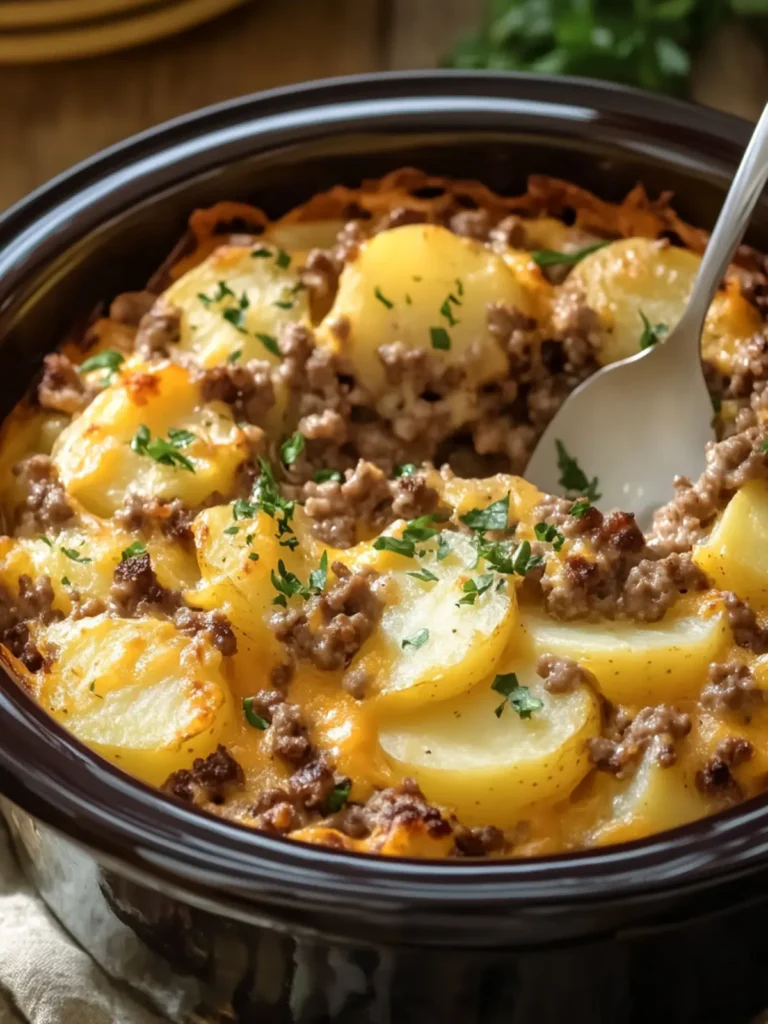 Crockpot Hamburger Potato Casserole for Cozy Family Nights 3 Crockpot Hamburger Potato Casserole