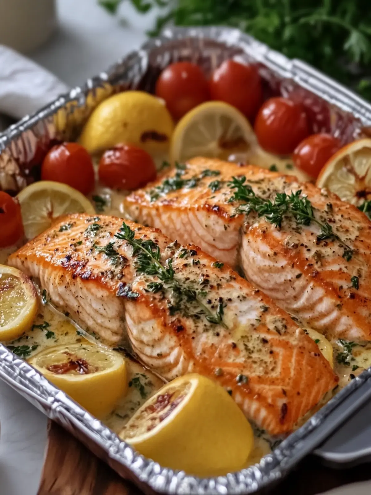 Creamy Garlic Herb Seafood Foil Packs – Easy Salmon Steaks Bliss 5 Creamy Garlic Herb Seafood Foil Packs – Easy Salmon Steaks Delight