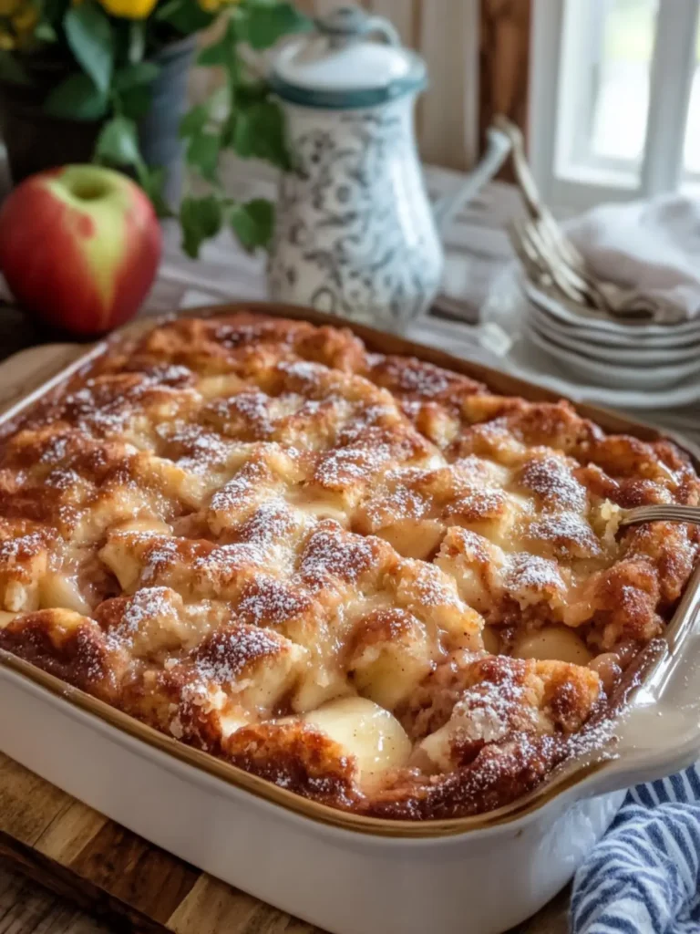 Apple Fritter Cake in a Casserole