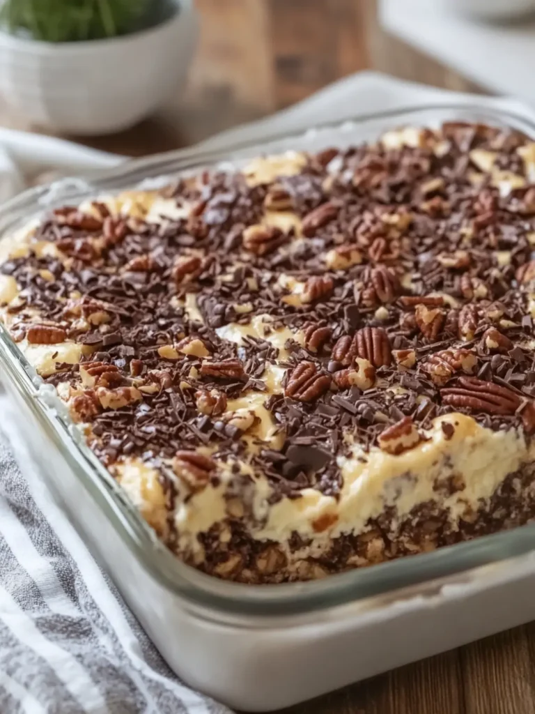 GERMAN CHOCOLATE PECAN CREAM CHEESE DUMP CAKE