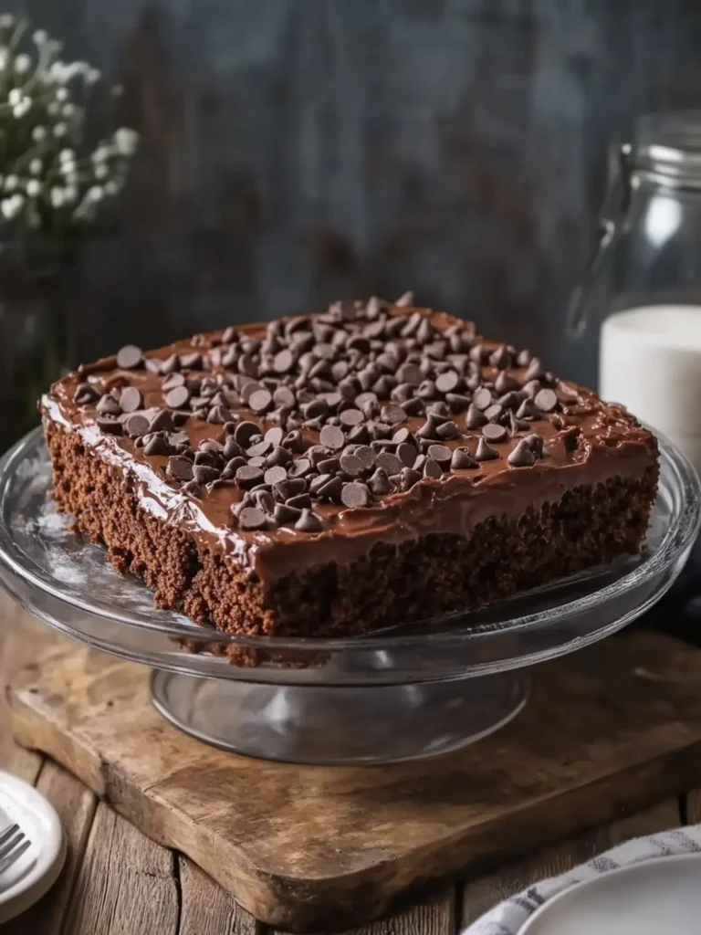 Decadent Chocolate Chocolate Chip Cake You Can't Resist 3 Chocolate Chocolate Chip Cake