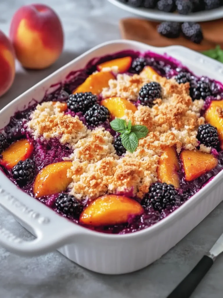 Delicious Blackberry Peach Dump Cake for Easy Summer Treats 3 Blackberry Peach Dump Cake