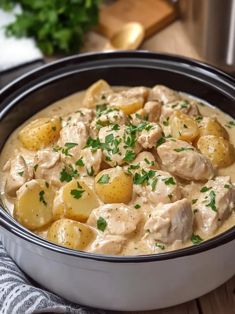 Slow Cooker Creamy Chicken and Potatoes Bliss for Families 3 Slow Cooker Creamy Chicken and Potatoes Easy Family Favorite Recipe