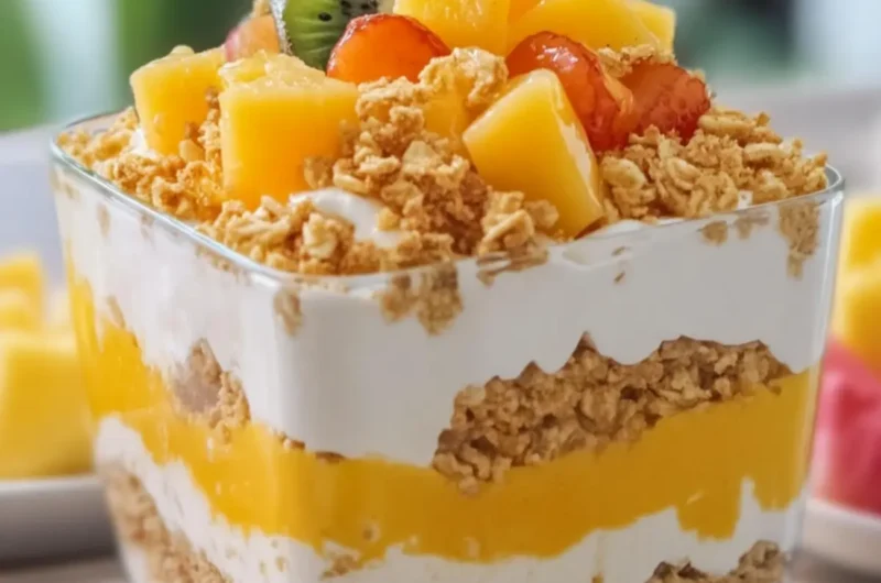 Tropical Cheesecake Crunch Dessert