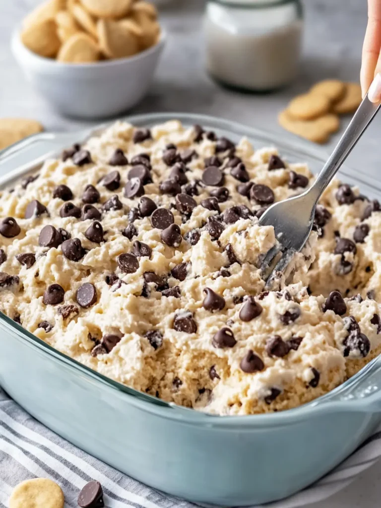 High-Protein Chocolate Chip Cookie Dough Fluff Casserole Delight 4 High-Protein Chocolate Chip Cookie Dough Fluff Casserole