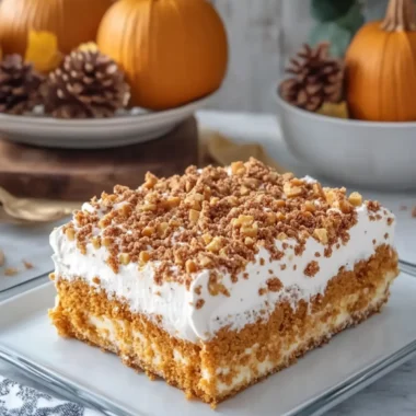 Pumpkin Spice Poke Cake