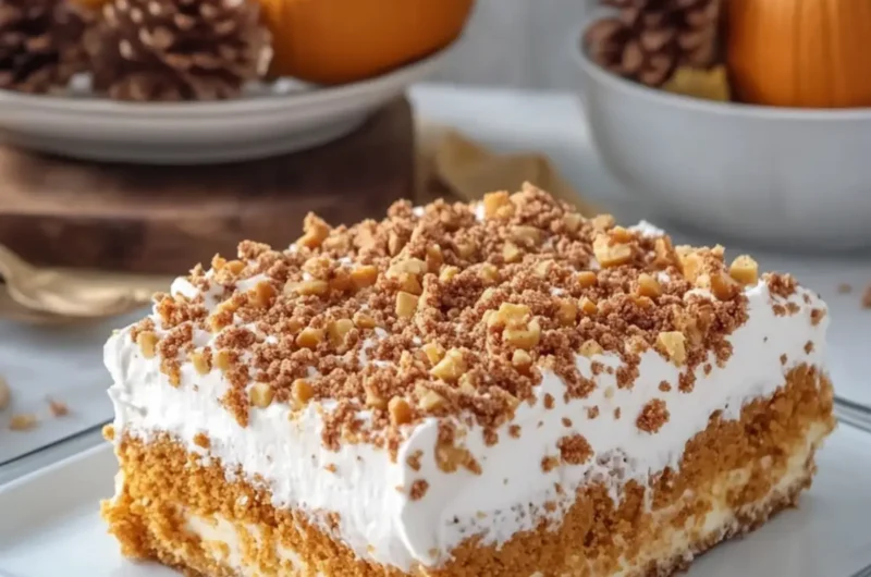 Pumpkin Spice Poke Cake