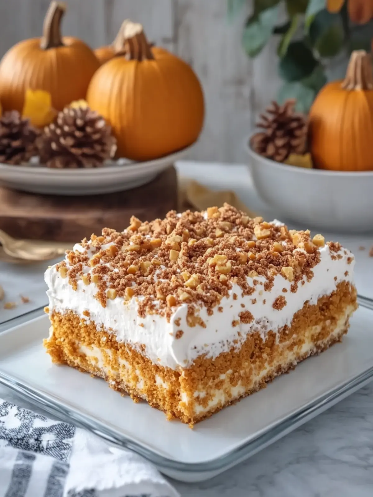 Pumpkin Spice Poke Cake