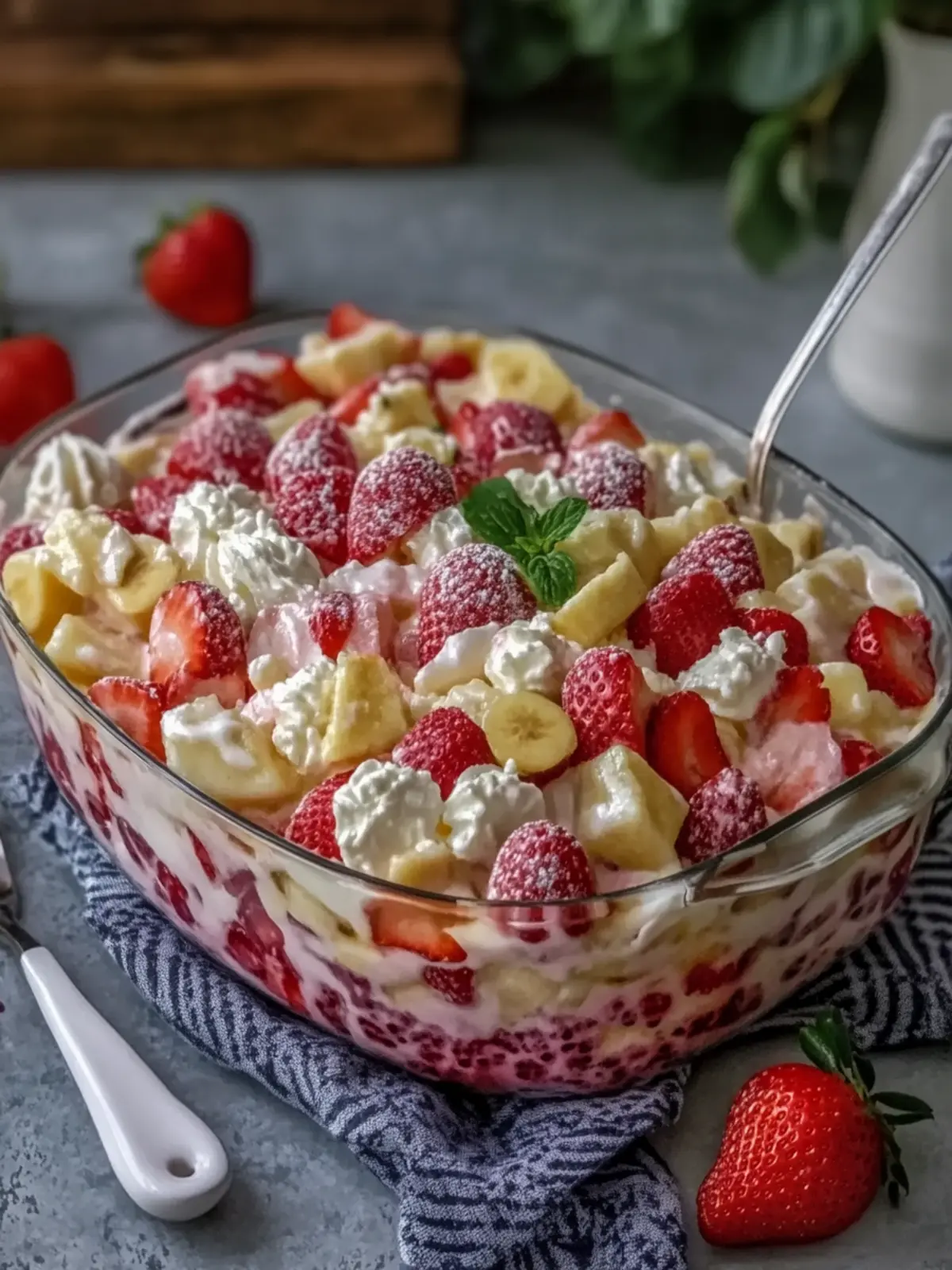 Strawberry Fruit Salad Casserole