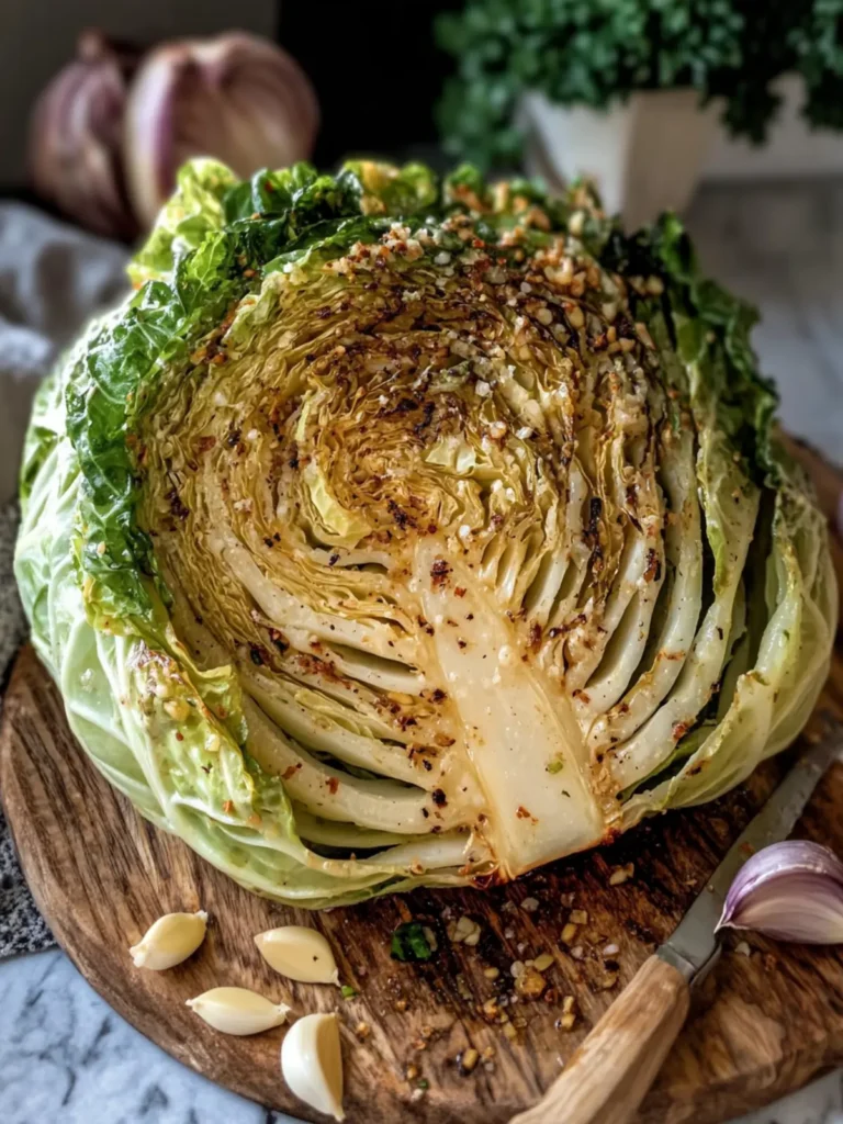 Savory Whole Roasted Garlic Butter Cabbage That Wows! 3 Whole Roasted Garlic Butter Cabbage