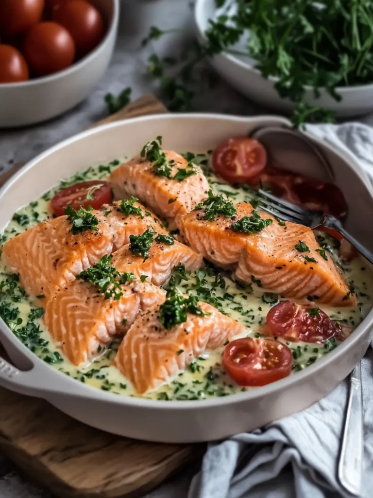 Delicious Boursin Salmon Bake with Creamy Spinach Twist 3 Boursin Salmon