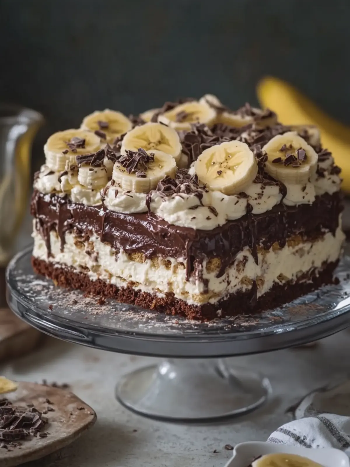 Decadent Chocolate Banana Cream Pudding Cake to Delight Your Senses 5 Chocolate Banana Cream Pudding Cake