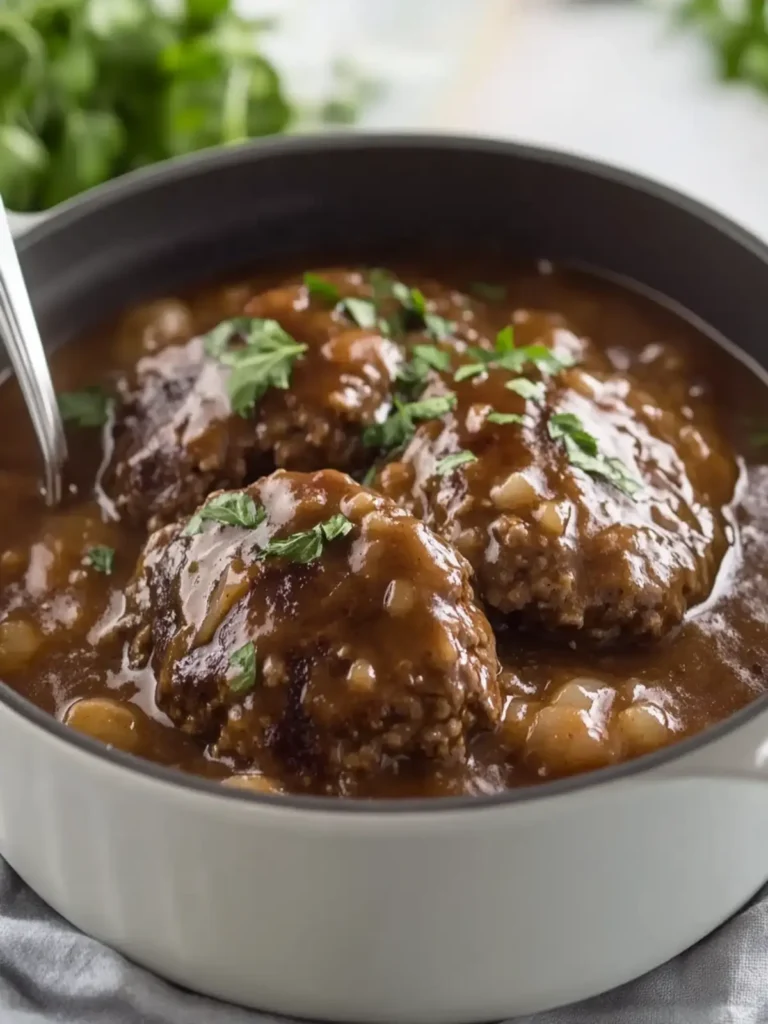 Slow Cooker 4-Ingredient Fall-Apart Salisbury Steak Bliss 2 Slow Cooker 4-Ingredient Fall-Apart Salisbury Steak