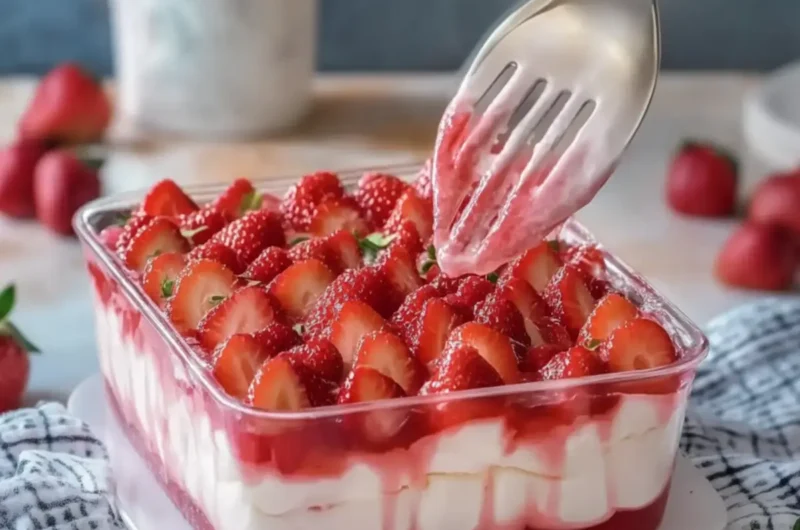 Layered Strawberry Cream Dessert