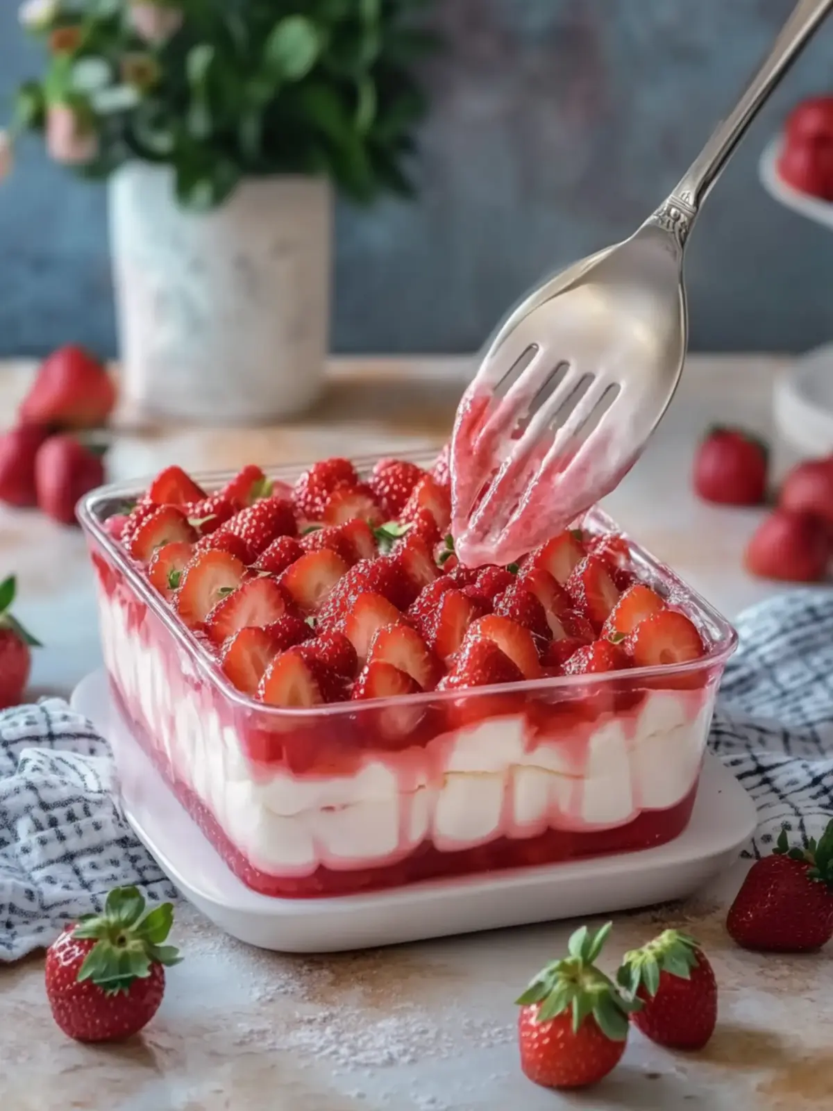 Layered Strawberry Cream Dessert That Will Wow Your Tastebuds 5 Layered Strawberry Cream Dessert