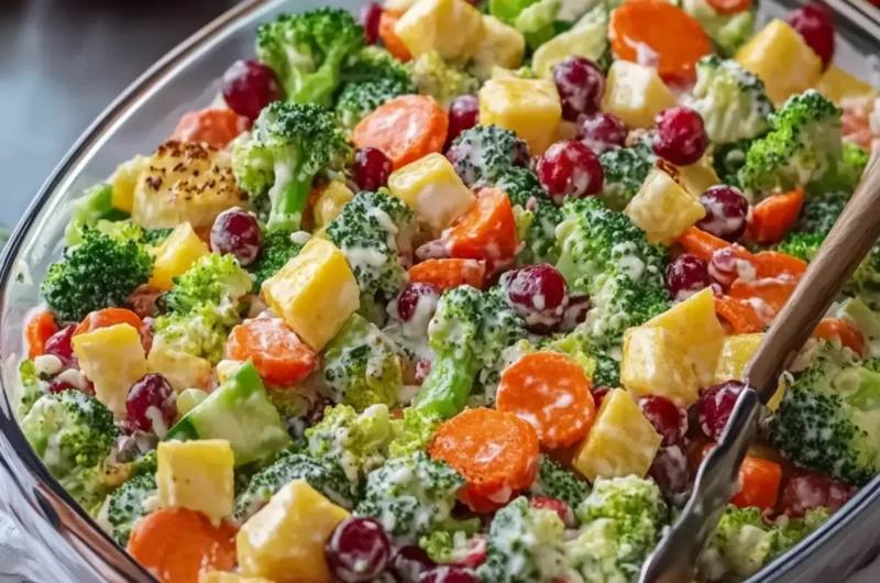 Creamy Fruits & Vegetable Salad with Broccoli