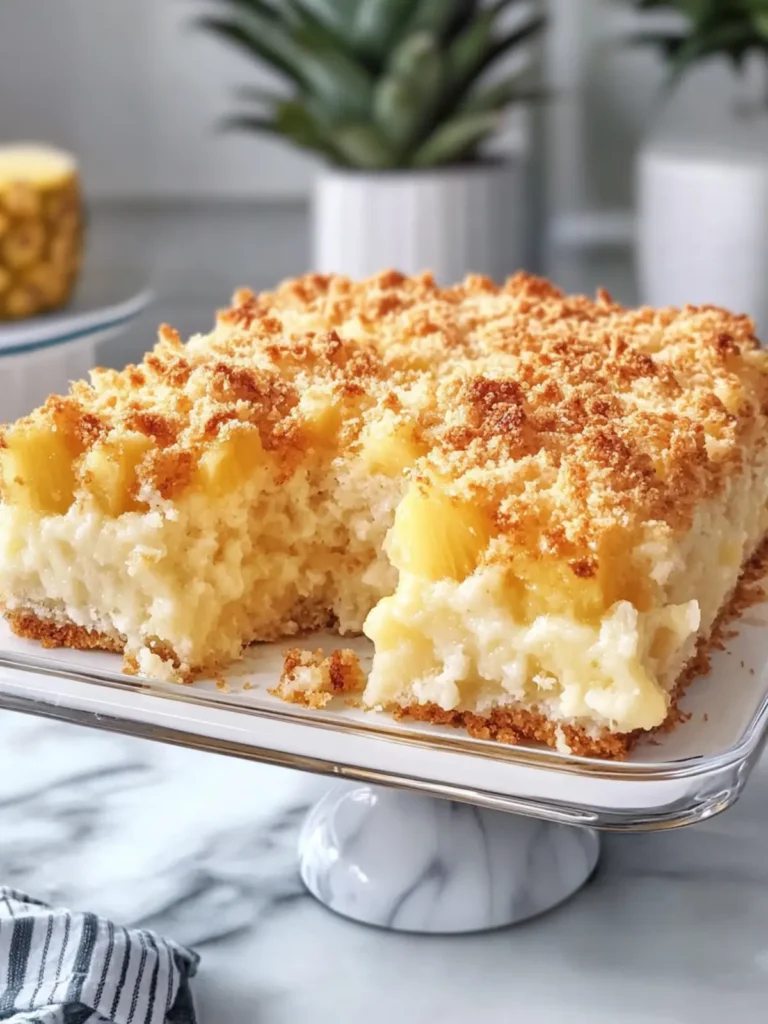 Coconut Pineapple Dump Cake