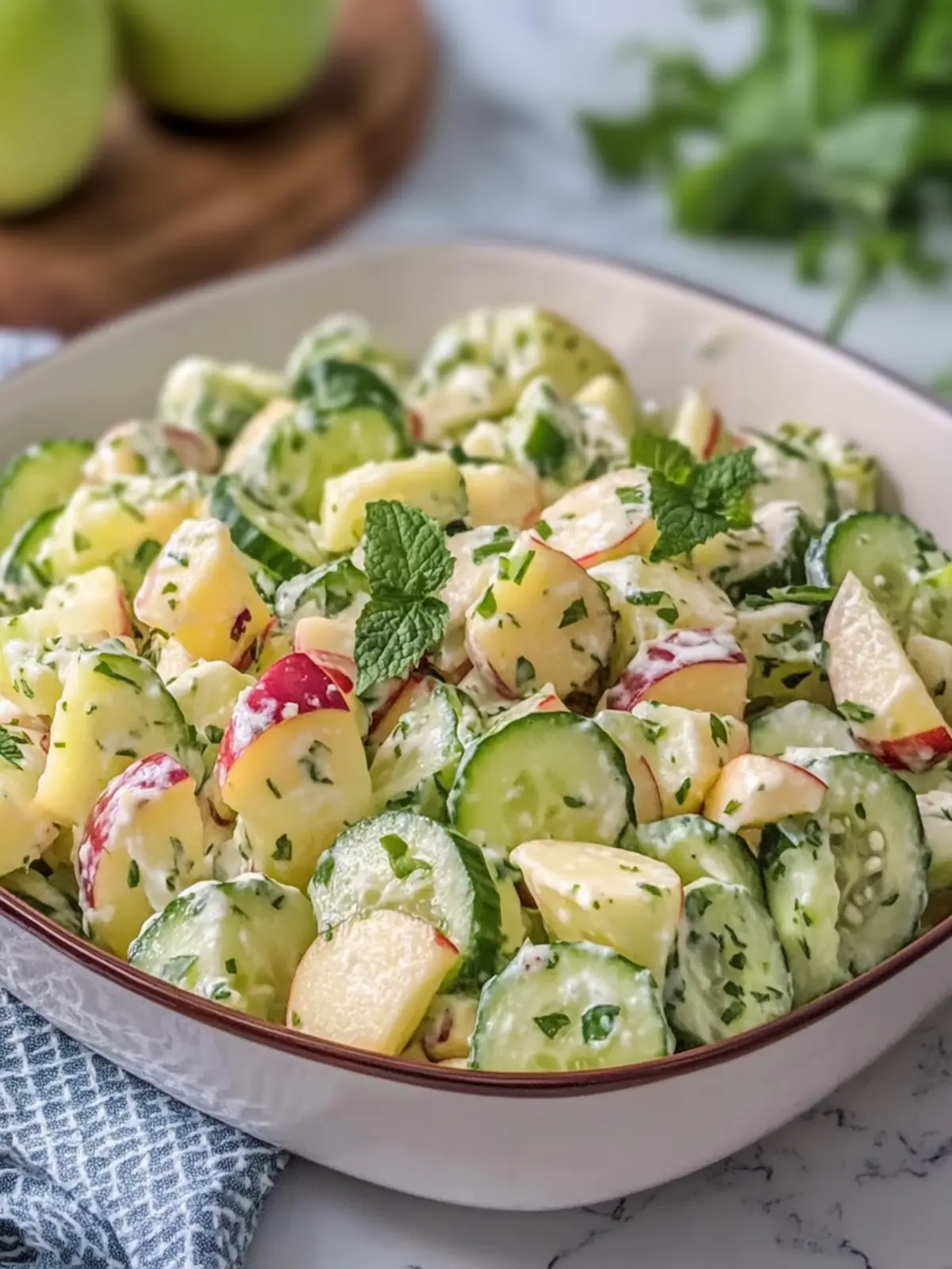 Refreshing Creamy Cucumber Apple Salad for Hot Days 5 Creamy Cucumber Apple Salad