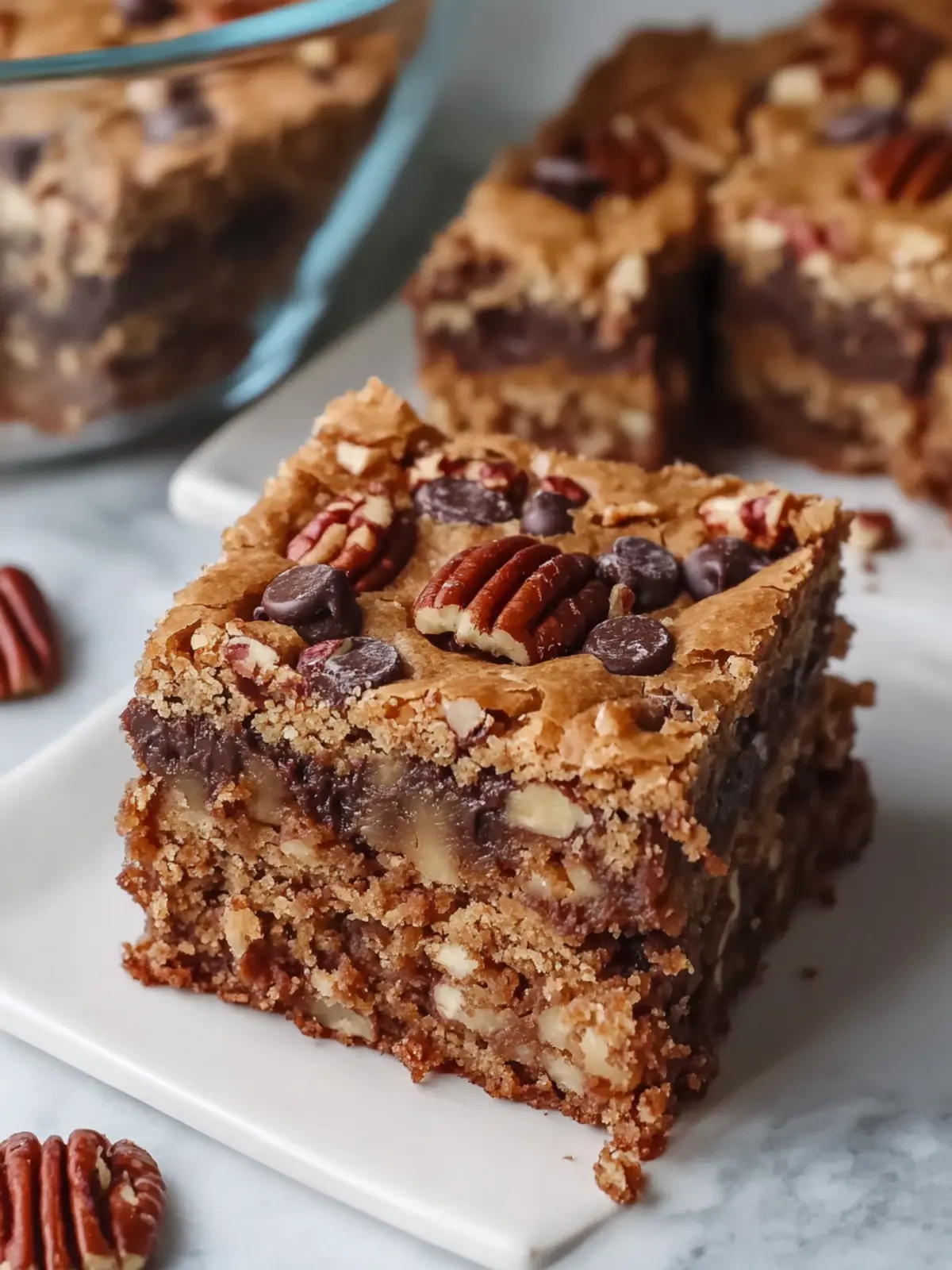 Decadent Brown Butter Blondies with Toasted Pecans & Chocolate Chips 5 Brown Butter Blondies with Toasted Pecans & Chocolate Chips