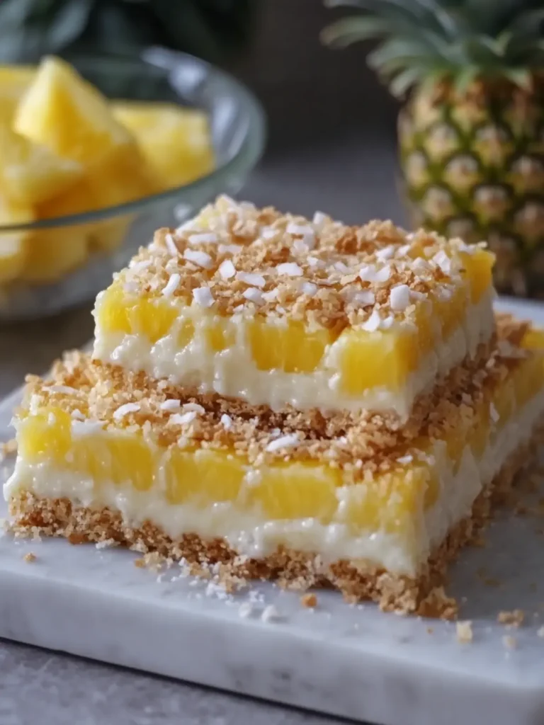 Pineapple Coconut Crunch Bars
