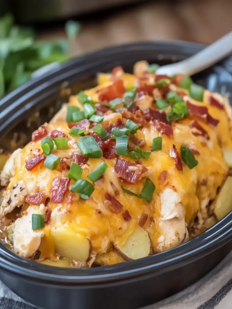 Crockpot Loaded Baked Potato Chicken That Will Wow You! 3 Crockpot Loaded Baked Potato Chicken