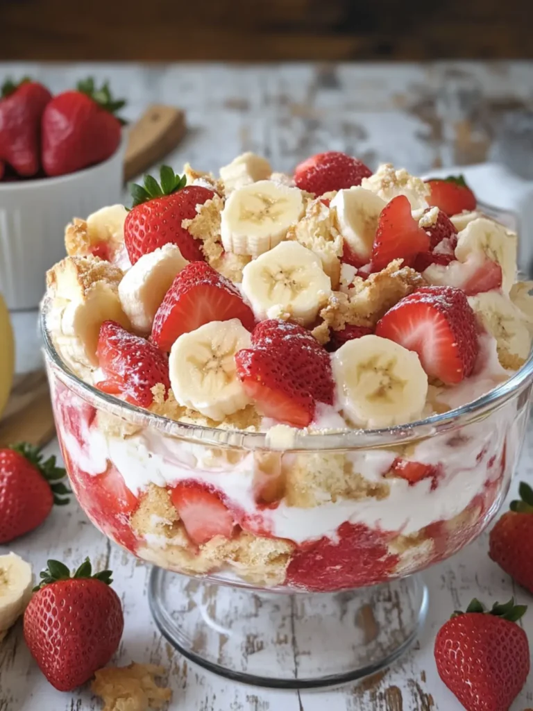 Strawberry Shortcake Banana Pudding
