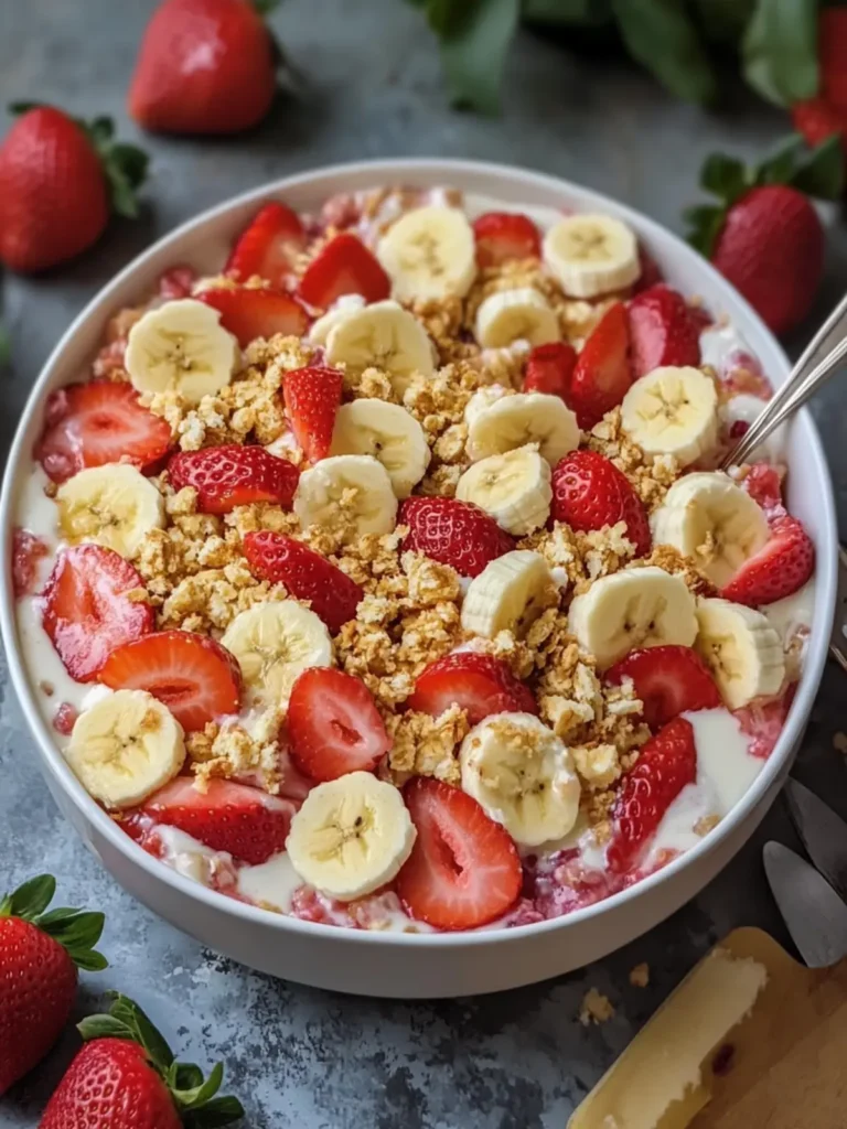 Strawberry Banana Cheesecake Salad