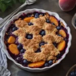 Peach and Blueberry Cobbler
