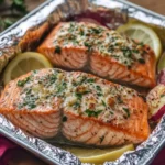 Creamy Garlic Herb Seafood Foil Packs – Easy Salmon Steaks Joy 19 Creamy Garlic Herb Seafood Foil Packs – Easy Salmon Steaks Delight