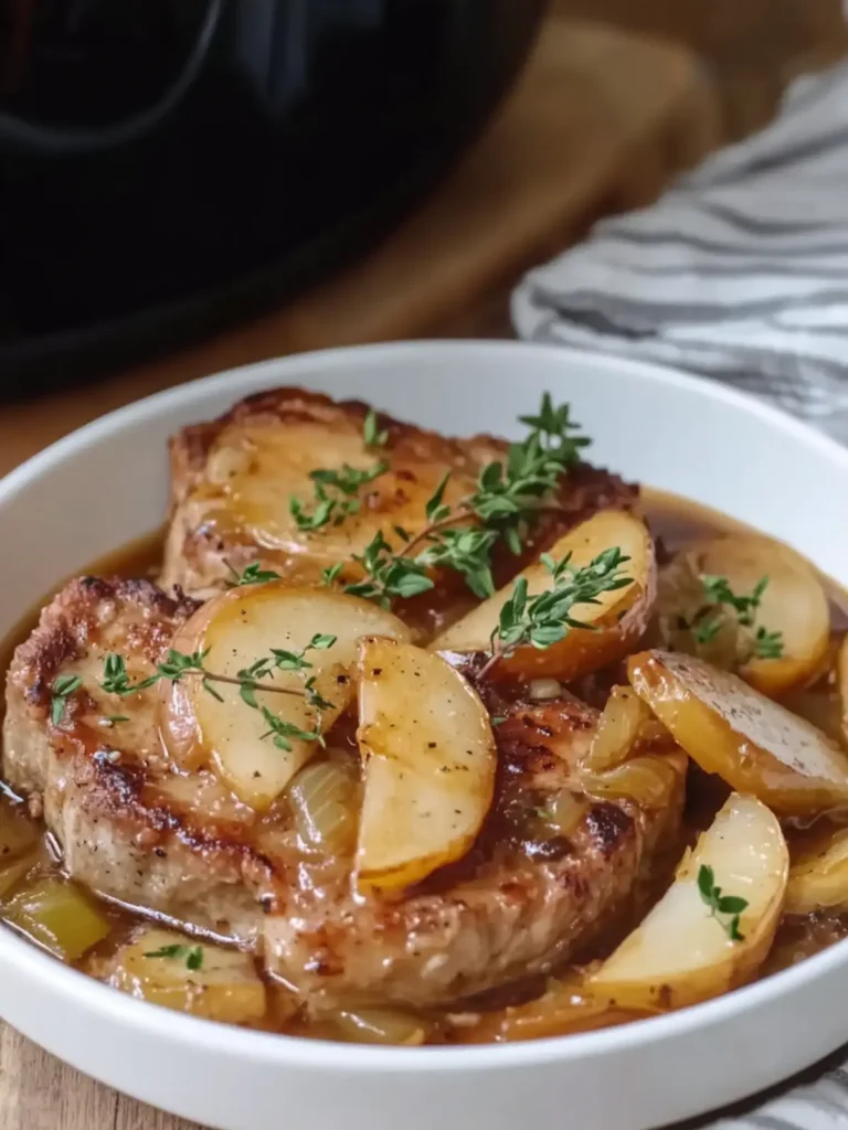 Slow Cooker Apple Onion Pork Chops That Steal the Show 4 Slow Cooker Apple Onion Pork Chops