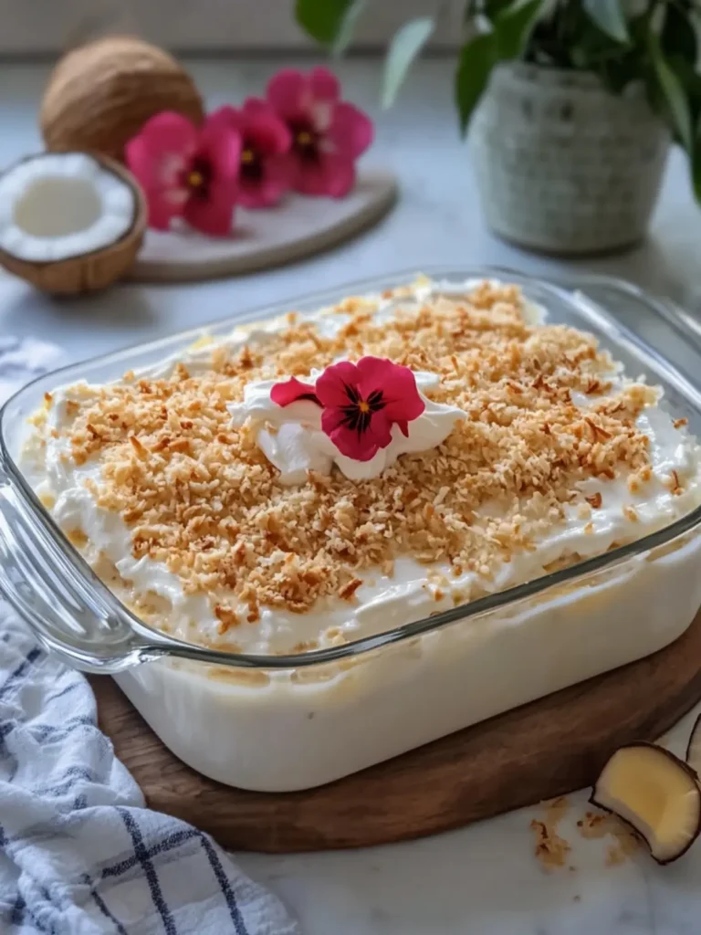 No-Bake Coconut Cream Dream Casserole for Sweet Moments 3 No-Bake Coconut Cream Dream Casserole