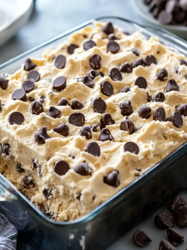 High-Protein Chocolate Chip Cookie Dough Fluff Delight 2 High-Protein Chocolate Chip Cookie Dough Fluff Casserole