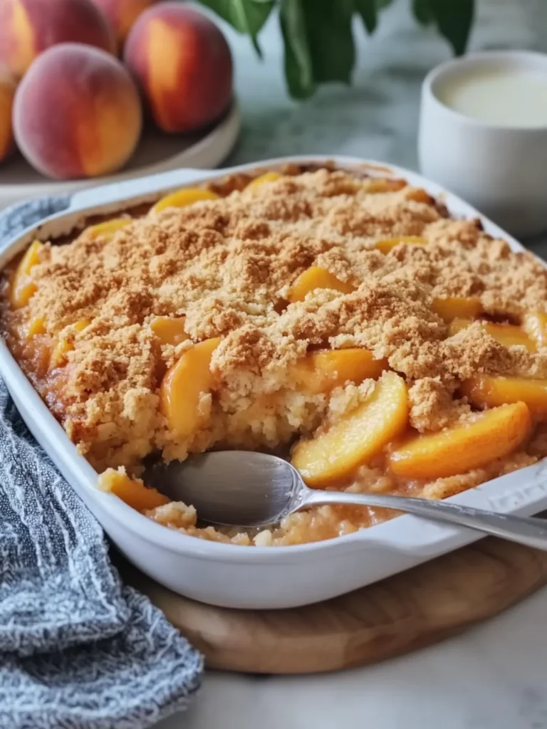 Irresistible Peach Cobbler Dump Cake for Effortless Bliss 3 Peach Cobbler Dump Cake