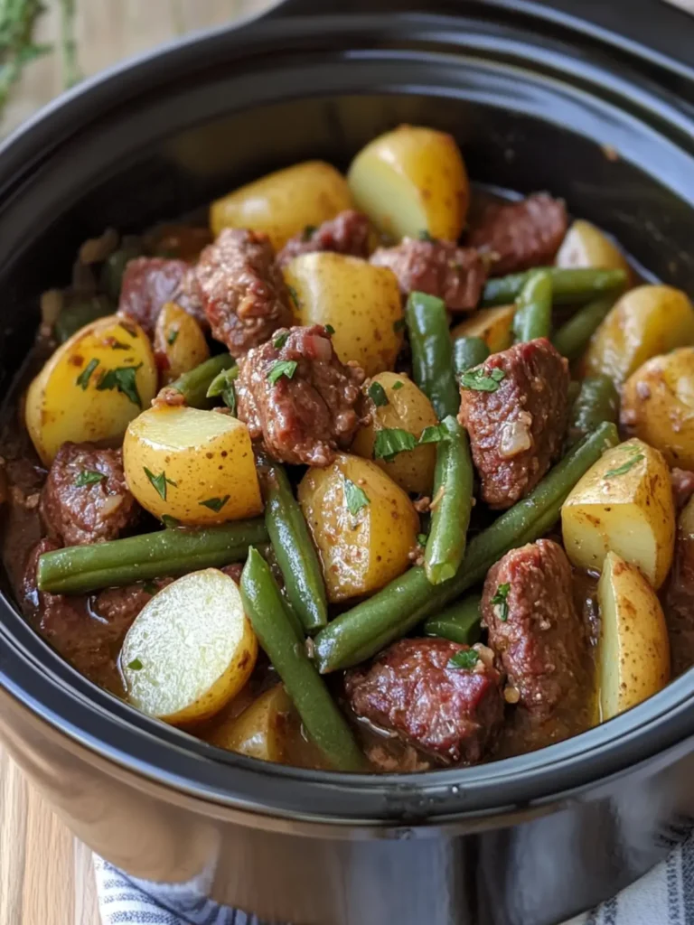 Crockpot Beef Smokies Potatoes and Green Beans for Cozy Nights 4 Crockpot Beef Smokies Potatoes and Green Beans