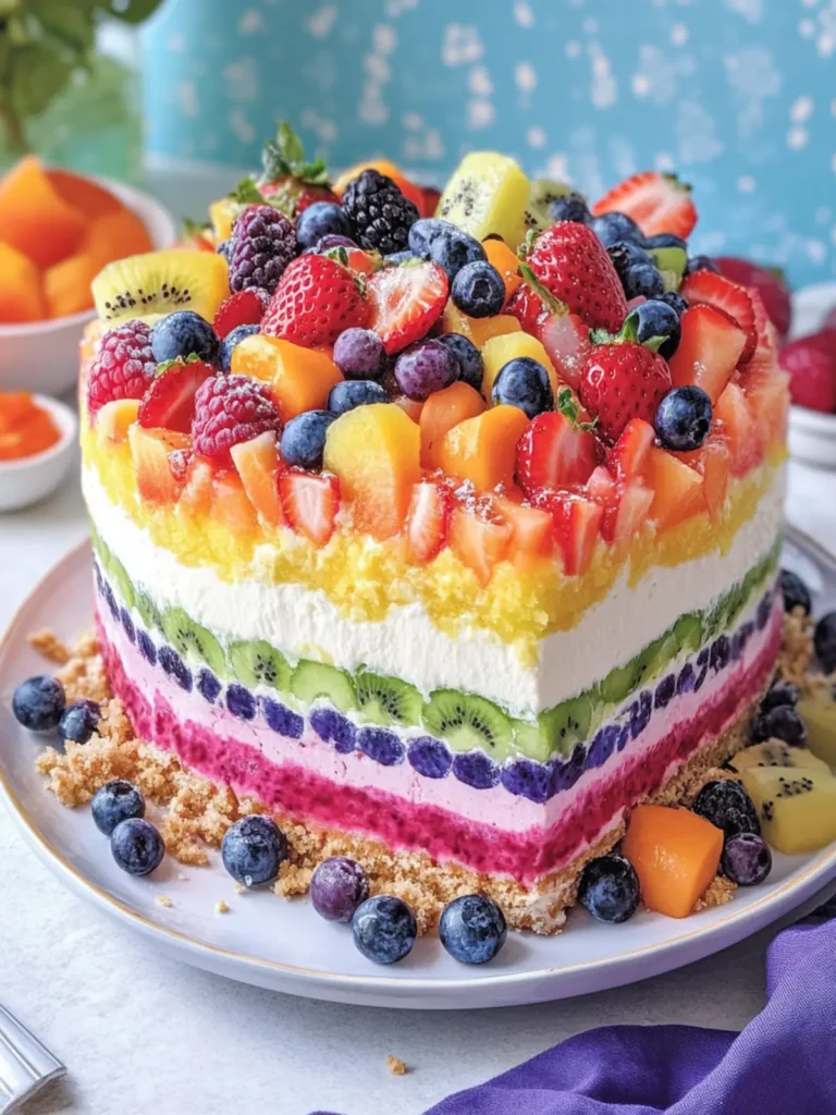 Delightful Rainbow Fruit Cheesecake Layers for Every Celebration 2 Rainbow Fruit Cheesecake Layers