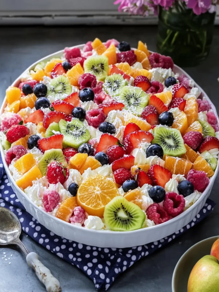 Rainbow Fruit Cheesecake Salad that Dazzles Your Taste Buds 2 Rainbow Fruit Cheesecake Salad