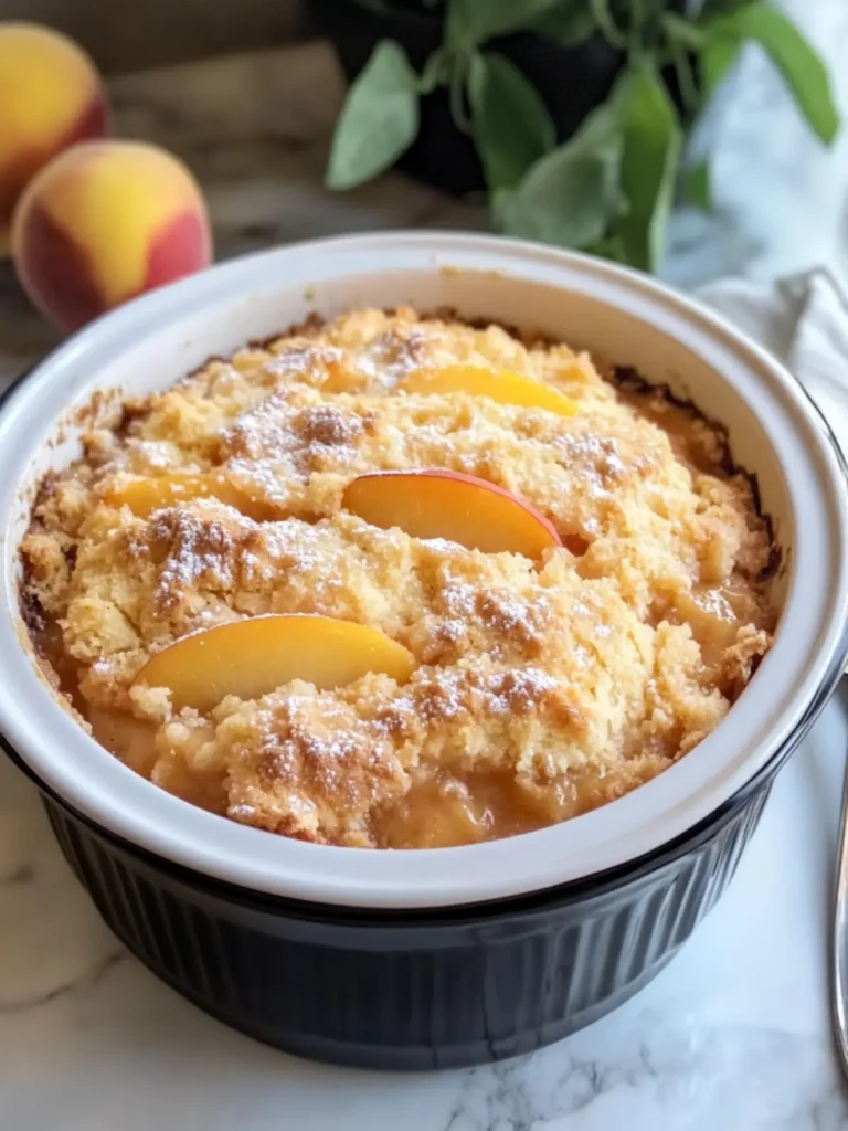 Crockpot Peach Cobbler Cake: Effortless Dessert Delight 3 Crockpot Peach Cobbler Cake