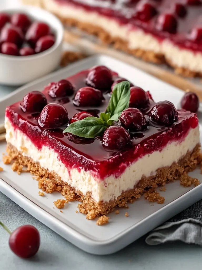 No-Bake Upside-Down Cherry Cheesecake Bars You’ll Love 4 No-Bake Upside-Down Cherry Cheesecake Bars