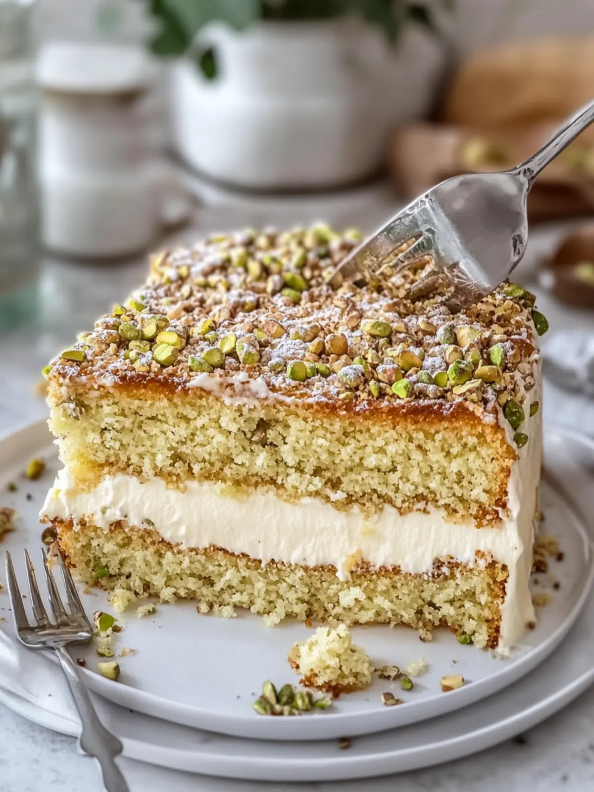 Decadent Pistachio Coffee Cake with Cream Cheese Layer Delight 5 Pistachio Coffee Cake with Cream Cheese Layer
